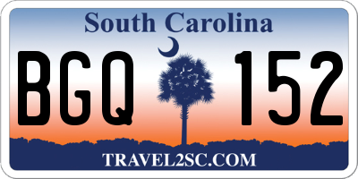 SC license plate BGQ152