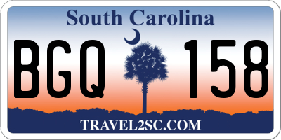 SC license plate BGQ158