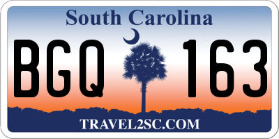 SC license plate BGQ163