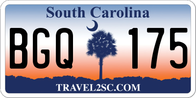 SC license plate BGQ175