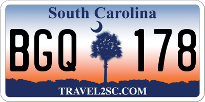 SC license plate BGQ178