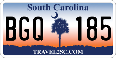 SC license plate BGQ185