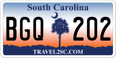 SC license plate BGQ202
