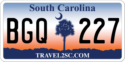 SC license plate BGQ227