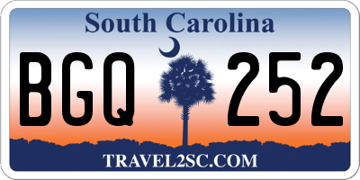 SC license plate BGQ252