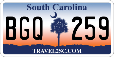 SC license plate BGQ259
