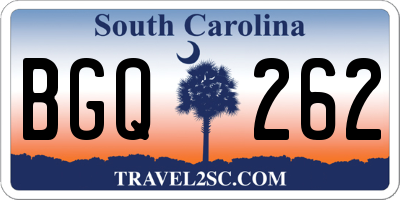 SC license plate BGQ262