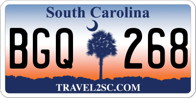 SC license plate BGQ268