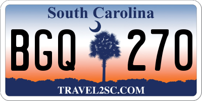 SC license plate BGQ270