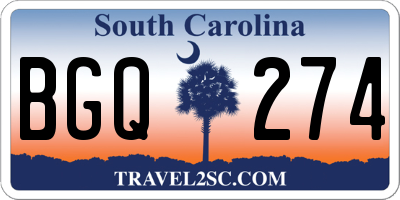 SC license plate BGQ274