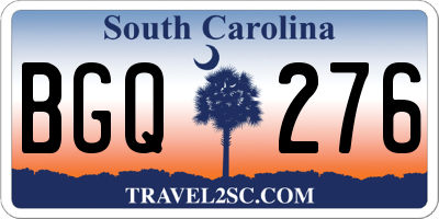 SC license plate BGQ276