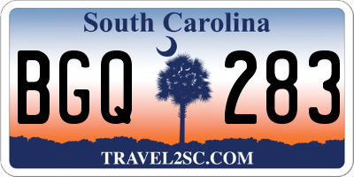 SC license plate BGQ283