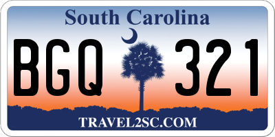 SC license plate BGQ321
