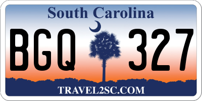 SC license plate BGQ327