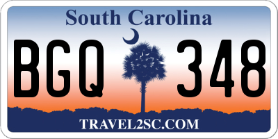 SC license plate BGQ348