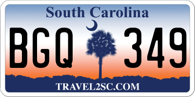 SC license plate BGQ349