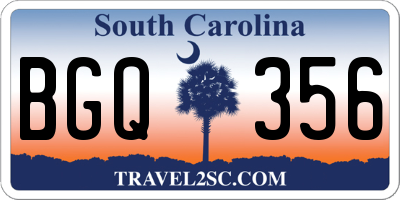 SC license plate BGQ356