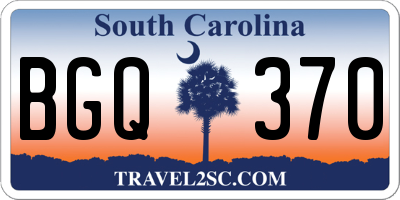 SC license plate BGQ370