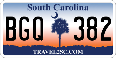 SC license plate BGQ382