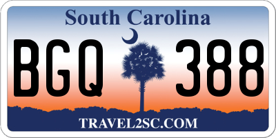 SC license plate BGQ388