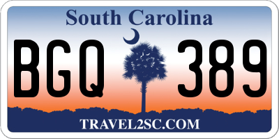 SC license plate BGQ389