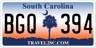 SC license plate BGQ394