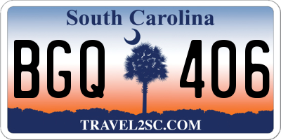 SC license plate BGQ406