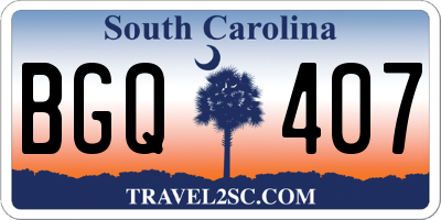 SC license plate BGQ407