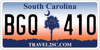 SC license plate BGQ410