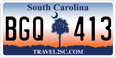 SC license plate BGQ413