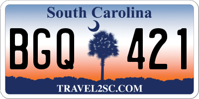 SC license plate BGQ421