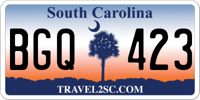 SC license plate BGQ423