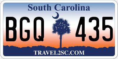 SC license plate BGQ435