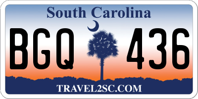 SC license plate BGQ436