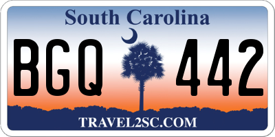 SC license plate BGQ442