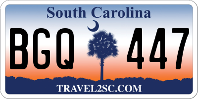 SC license plate BGQ447