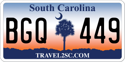 SC license plate BGQ449