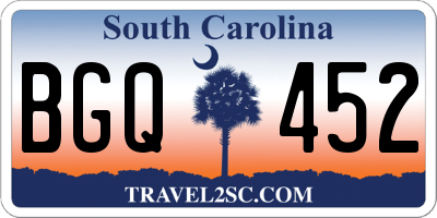 SC license plate BGQ452