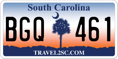SC license plate BGQ461