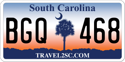 SC license plate BGQ468