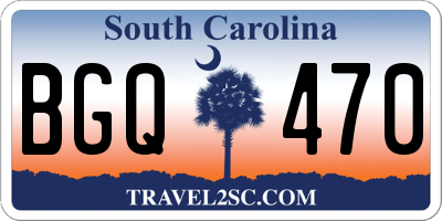 SC license plate BGQ470