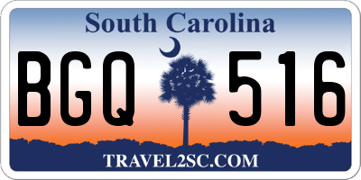 SC license plate BGQ516