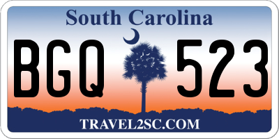 SC license plate BGQ523