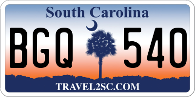 SC license plate BGQ540