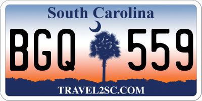 SC license plate BGQ559