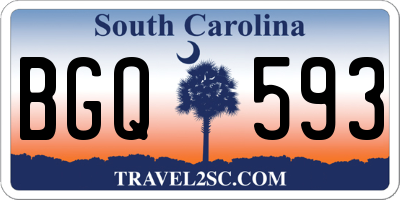 SC license plate BGQ593