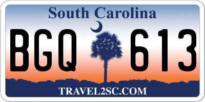 SC license plate BGQ613