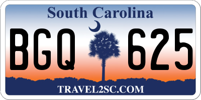 SC license plate BGQ625