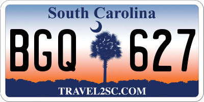 SC license plate BGQ627