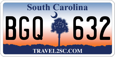 SC license plate BGQ632